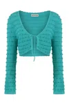 Self-portrait Embellished Striped Knit Cardigan