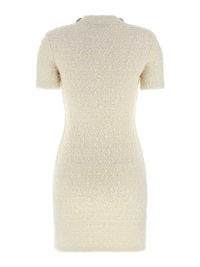Self-portrait Knitted Dress In Brown