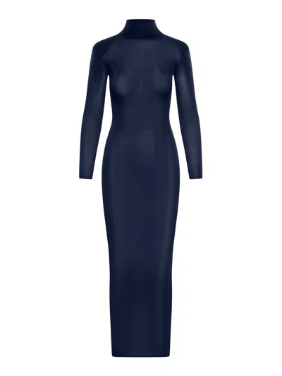 SELF-PORTRAIT VISCOSE KNIT FITTED DRESS