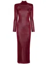Self-portrait Crystal-embellished Mesh Midi Dress In Red