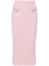 Self-portrait Knit Midi Skirt In Pink