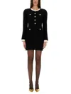 Self-portrait Self Portrait Short Knitted Dress With Buttons