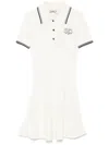 Self-portrait Knitted Mini Dress In White
