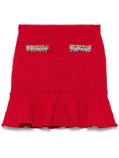 Self-portrait Knitted Mini Skirt