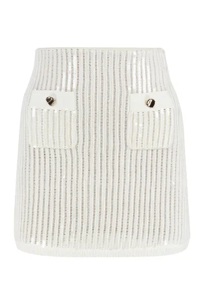 SELF-PORTRAIT KNITTED MINI SKIRT