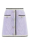 Self-portrait Self Portrait Knit Mini Skirt In Lilac