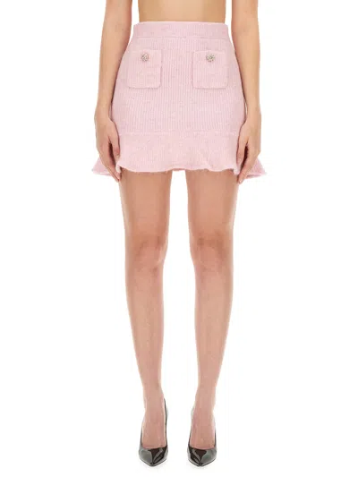 SELF-PORTRAIT KNITTED MINI SKIRT