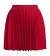 Self-portrait Pleated Knit Mini Skirt In Multi