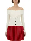 Self-portrait Off-shoulder Knit Top