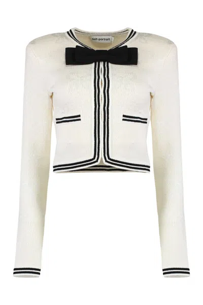 SELF-PORTRAIT SELF-PORTRAIT JACQUARD KNIT CARDIGAN
