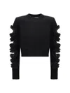 Self-portrait X Christopher Kane Cut-out Lace-detail Jumper In Black