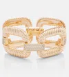 Self-portrait Knocker Crystal-embellished Bracelet In Gold
