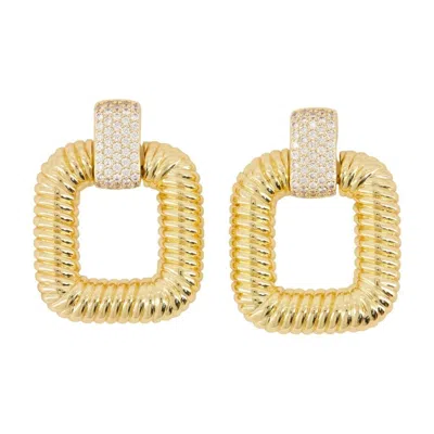 Self-portrait Knocker Earrings - Metal - Gold