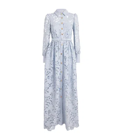 SELF-PORTRAIT LACE BELTED MAXI DRESS