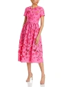 Self-portrait Midi Lace Dress In Pink