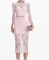 Self-portrait Lace Bustier Dress In Pink