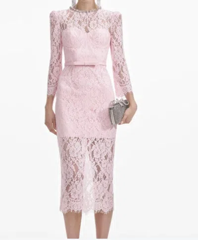 Self-portrait Lace Bustier Dress In Pink