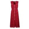 Self-portrait Crystal-buttons Lace Midi Dress In Non Definito