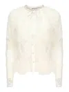 Self-portrait Lace Cape Top In White