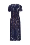 Self-portrait Short Sleeve Lace Midi Dress