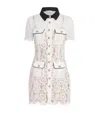 Self-portrait Delicate Lace Dress With Structured Pockets In White