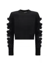 Self-portrait X Christopher Kane Cut-out Lace-detail Jumper In Black