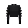 Self-portrait X Christopher Kane Cut-out Lace-detail Jumper In Black