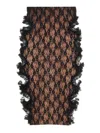 Self-portrait Lace Cut Out Midi Skirt In Brown