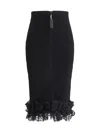 Self-portrait X Christopher Kane Lace-trimmed Midi Skirt In Black