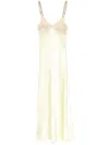 Self-portrait X Christopher Kane Lace Satin Maxi Dress In 黄色