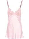 Self-portrait X Christopher Kane Lace And Satin Mini Dress In Pink