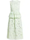 Self-portrait Lace-detailing Midi Dress In Green