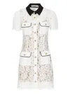 Self-portrait Floral Lace Mini Shirtdress
