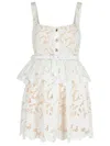 Self-portrait Lace' Dress In White Polyamide Blend