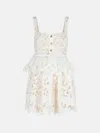 Self-portrait 'lace' Dress In White Polyamide Blend