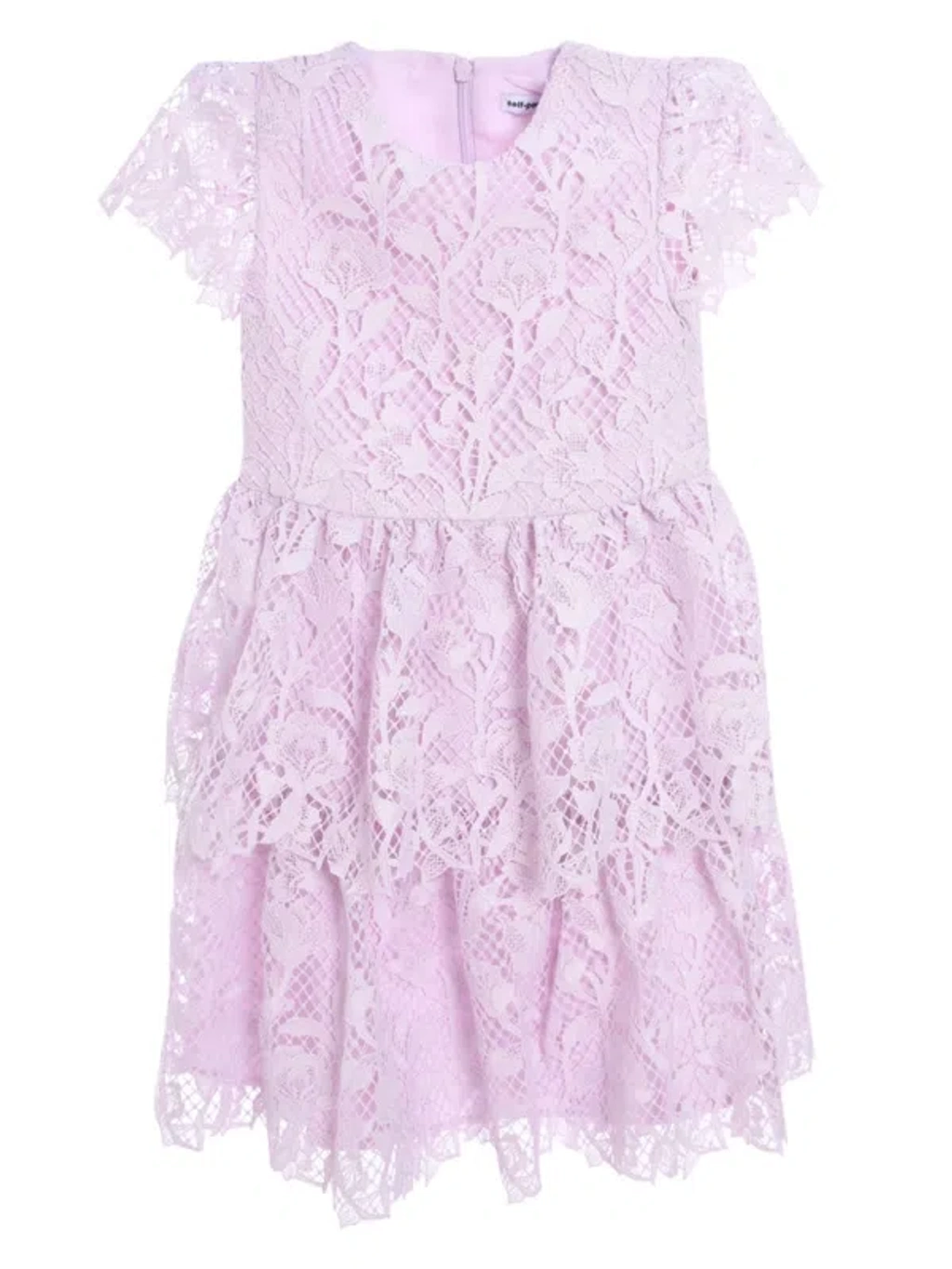 Self-portrait Kids' Lace Dress In Purple | ModeSens