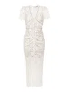 Self-portrait Crystal-embellished Lace Midi Dress In White