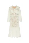 Self-portrait Self Portrait Midi Lace Dress In Seven In White