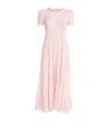 Self-portrait Embellished Floral Lace Midi Dress In Pink