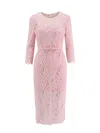 Self-portrait Lace Embellished Midi Dress In Rosa