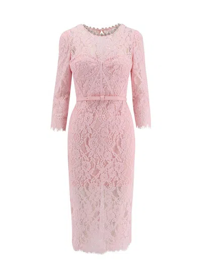 Self-portrait Lace Embellished Midi Dress In Pink