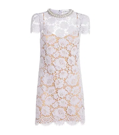 SELF-PORTRAIT LACE EMBELLISHED MINI DRESS
