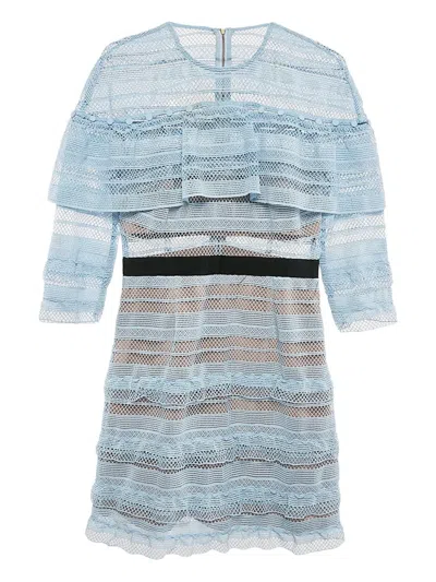 Pre-owned Self-portrait Lace Frill Mini Dress