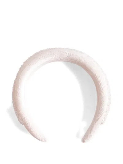 Self-portrait Kids' Lace Headband In Pink