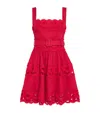 Self-portrait Lace-insert Belted Mini Dress