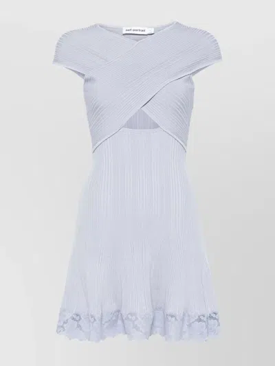 SELF-PORTRAIT LACE INSERT MINI DRESS