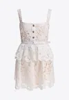 Self-portrait Self Portrait 'lace' Dress In White Polyamide Blend In White