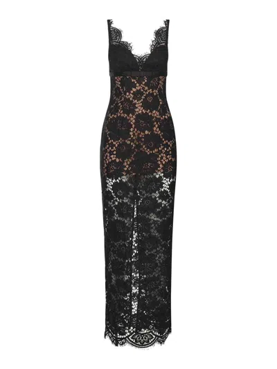 Self-portrait Lace Maxi Dress In Black