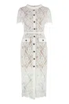 Self-portrait Lace Button Midi Dresses