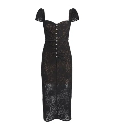 Self-portrait Lace Midi Dress In Black